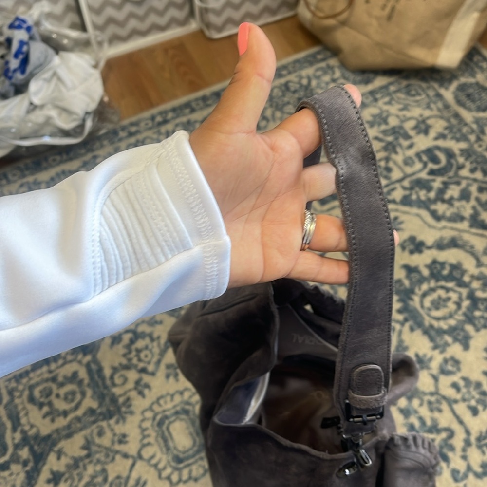 Sorial gray Suede slouch bag - Picture 11 of 14